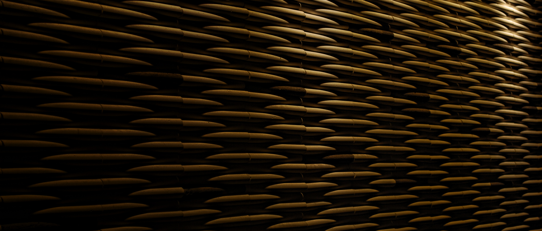 Wall detail with stone covering